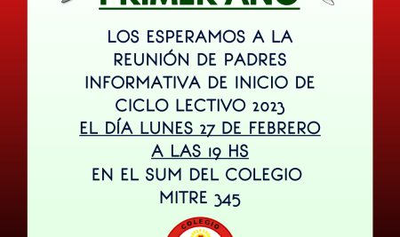 Reunión Nivel Secundario – PRIMER AÑO